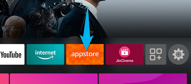 Launch appstore from main screen.