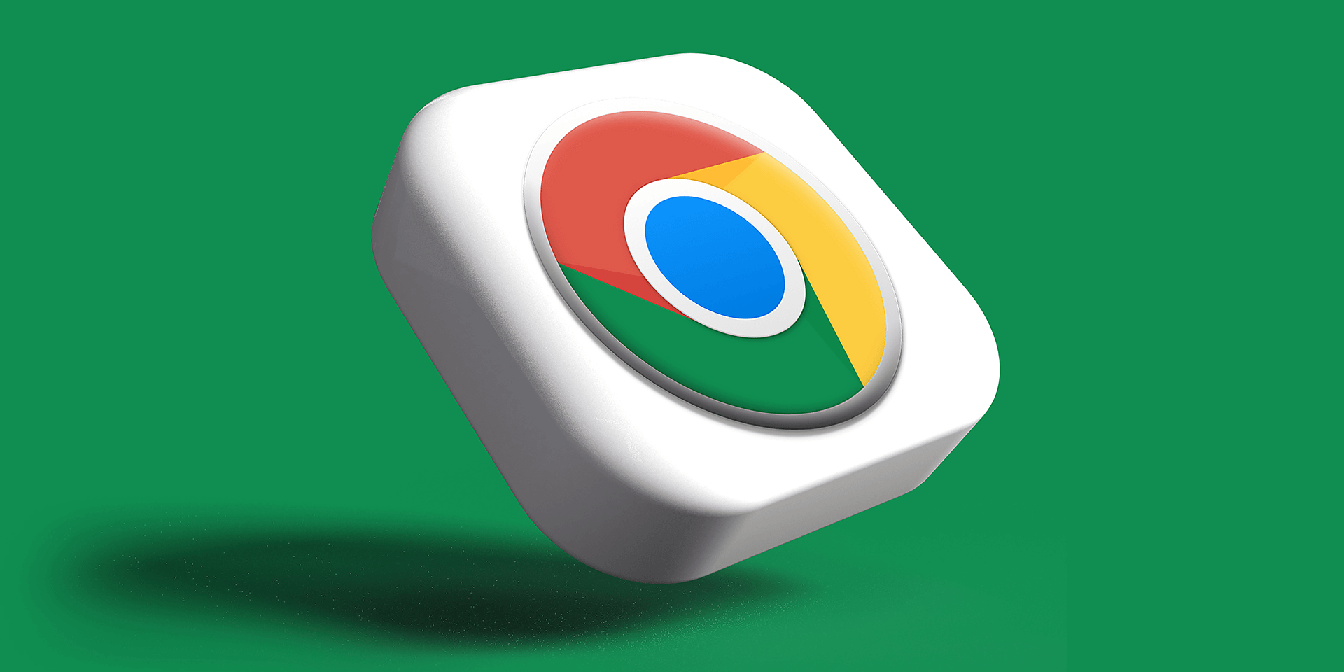 Google Chrome logo on a green background.