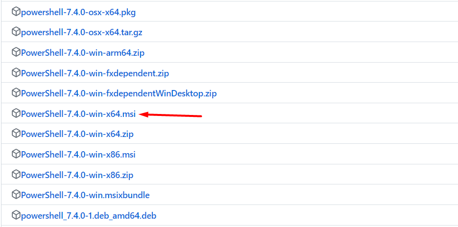 PowerShell installer highlighted on GitHub.