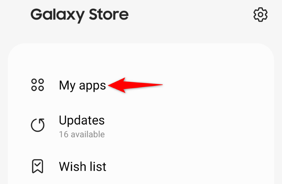 "My apps" highlighted in Galaxy Store.