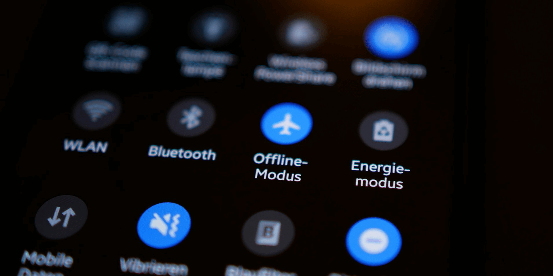 Quick Settings menu on an Android phone.