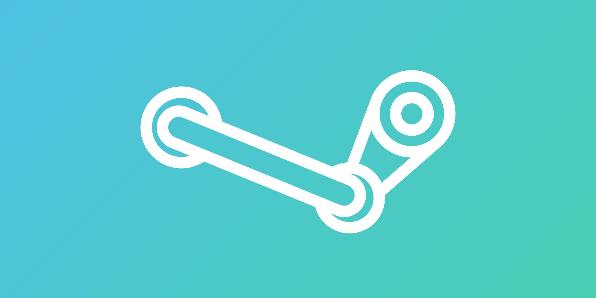 Steam logo on a green gradient background.