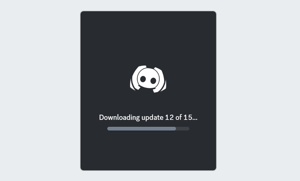 Discord update window.