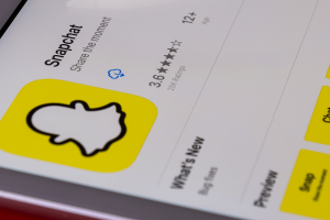 The Snapchat app page open in Apple's App Store.