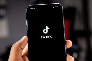 TikTok open on a phone.