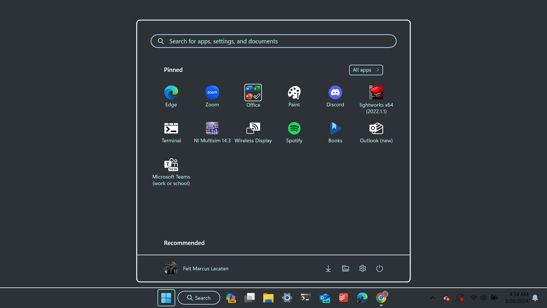 Using a contrast theme in Windows 11.