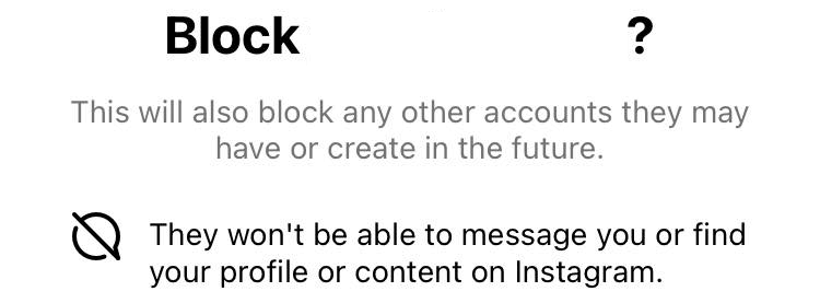 "Block" feature in Instagram.